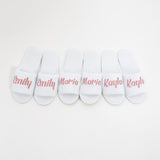 Opened Toe Personalized Slippers - Bridesmaid's World