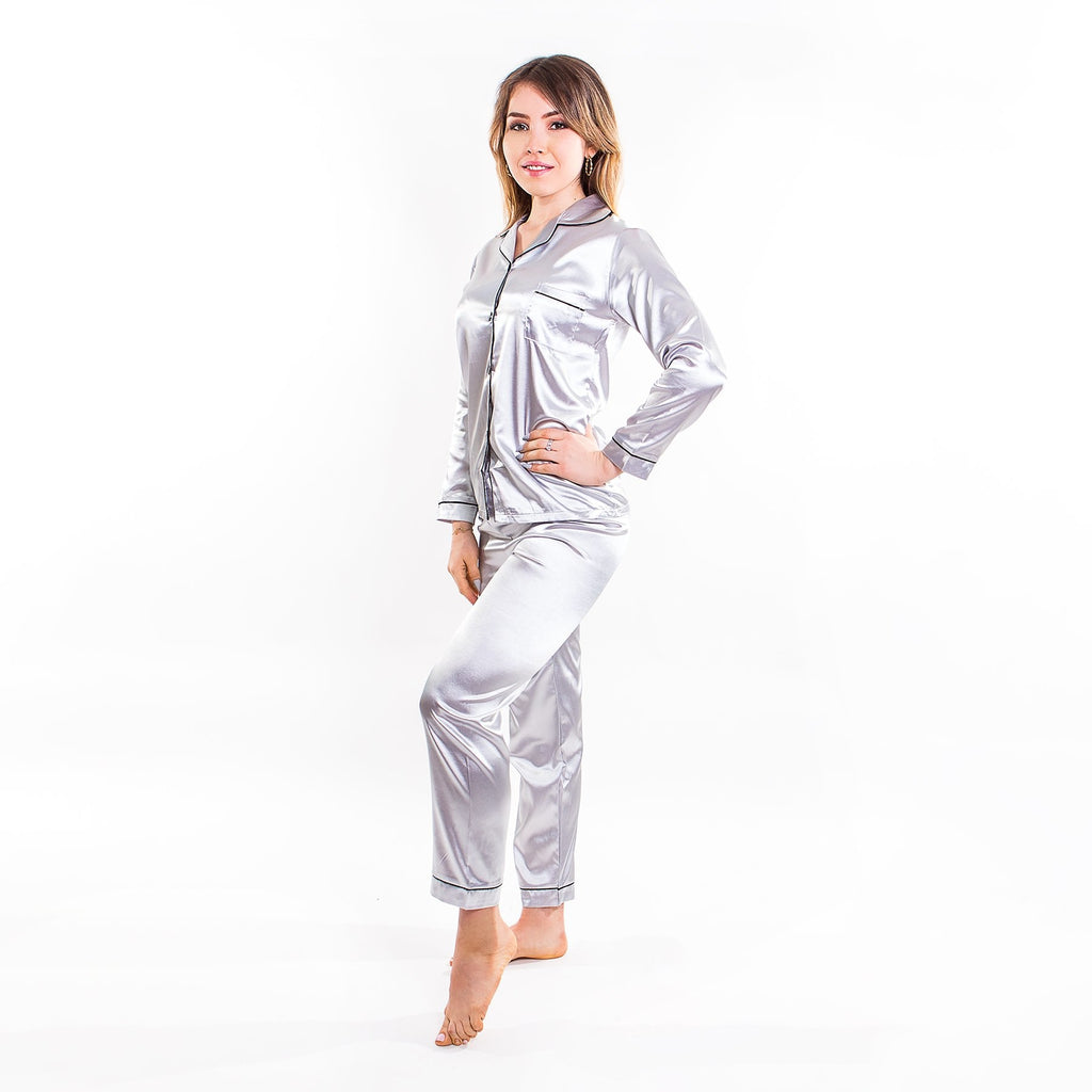 Custom Pajamas Set Personalized Bridesmaid Satin Pajama Sets