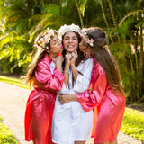 Satin Customized Bride and Bridesmaid Robes for Wedding Party