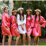 Satin Customized Bridesmaid Robes 13 colors - Bridesmaids World