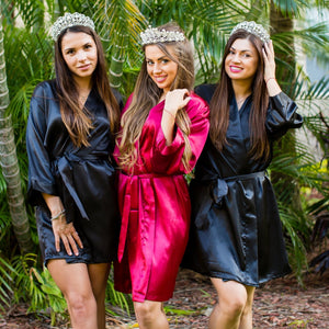 Set of 10 Robes Bridesmaid Satin Robes