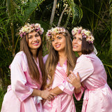 Set of 15 Bridesmaid satin robes - Bridesmaids World